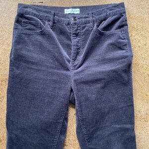 ANN‎ Taylor Loft brown corduroy high waist skinny ankle stretch pants